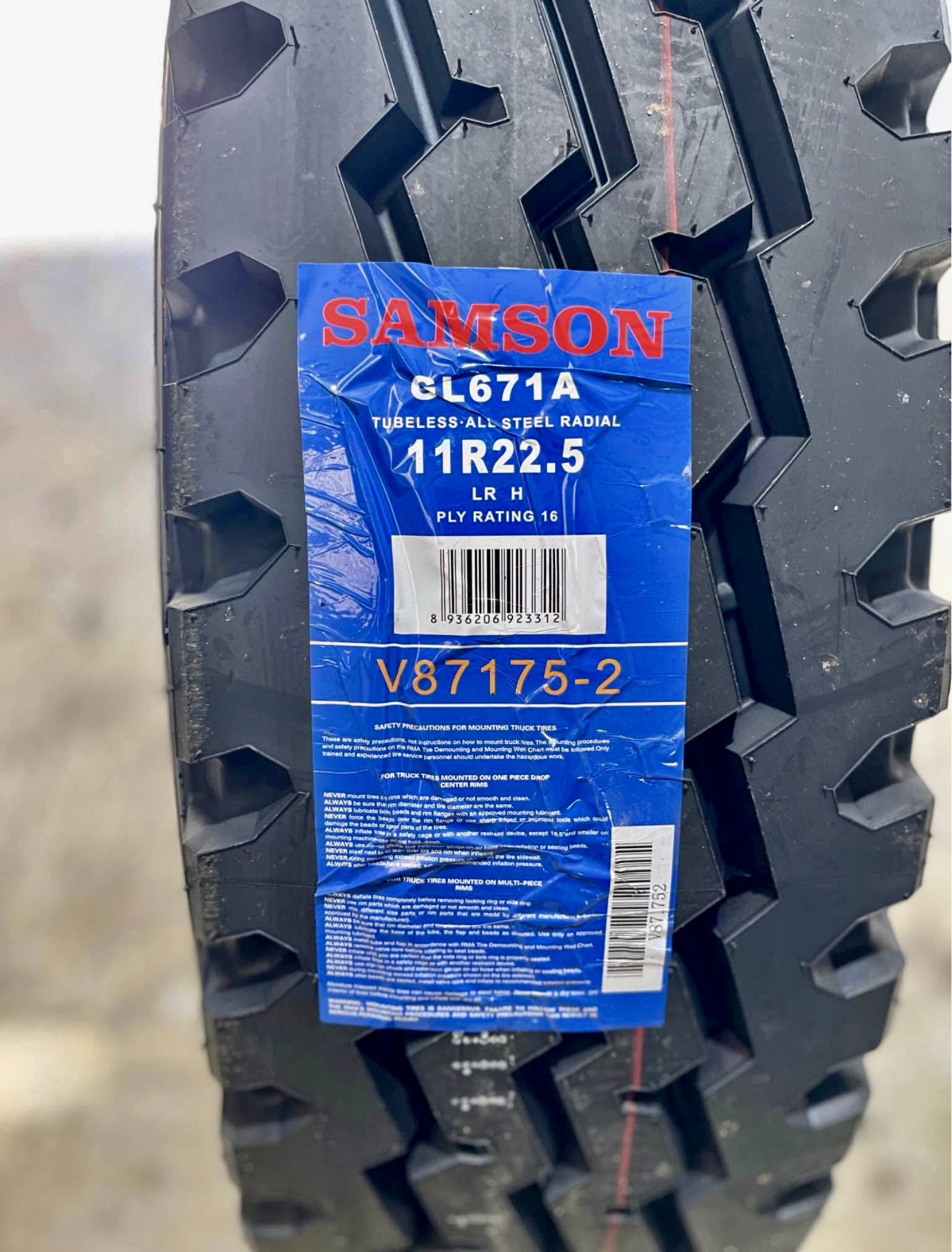 11R22.5 Samson Cut & Chip Trailer Tires – 16 PLY | Heavy-Duty Commercial Tires for Gravel, Logging & Oilfield Use - Image 3