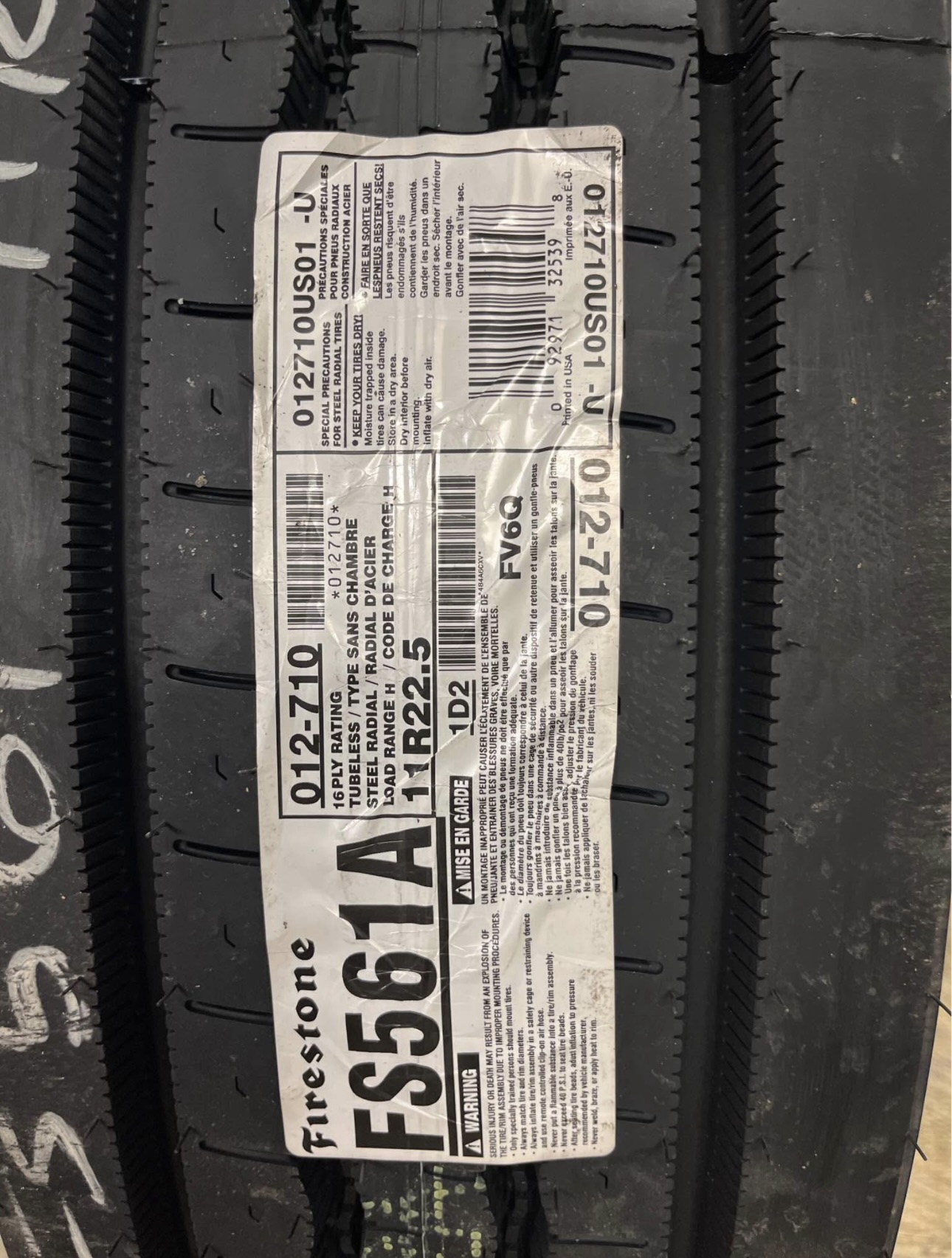 11R24.5 Firestone FS591 Steer Tires – 14 Ply (Made in USA)