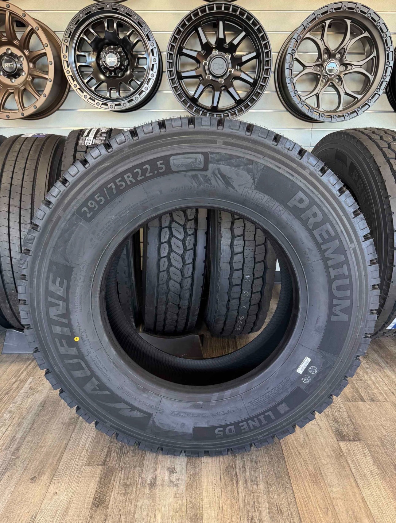 Set of 8 295/75R22.5 AUFINE Premium Drive Tire – 16 Ply Commercial Truck Tire - Image 2