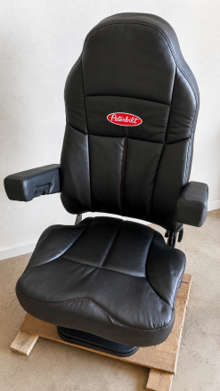 Peterbilt Legacy Mid Back Black Leather Truck Seat