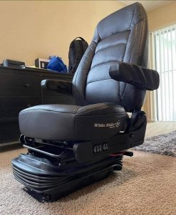 Alternative view of Bostrom Wide Ride+Serta® Mid Back Truck Seat with Dual Arms – Black Ultra-Leather