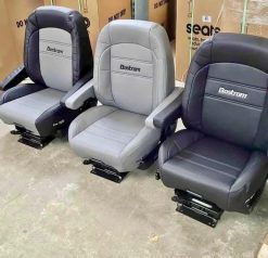 Bostrom Pro Ride Low-Profile Mid-Back Truck Seat with Armrests – Ultra-Leather
